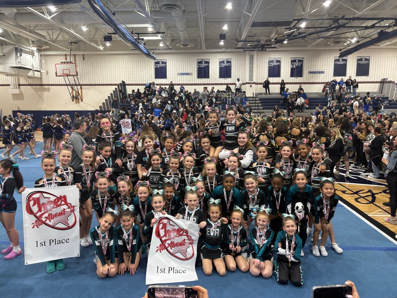 EVA teams celebrating a first place win